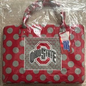 Red and Gray Polka Dot Women's Bag